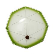 Owalny mleczno zielony szklany kinkiet, Polska lata 60.