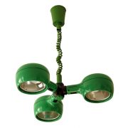 Zielona opuszczana lampa sufitowa Space Age, Szarvasi, Węgry, lata 70.