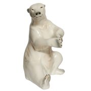 Porcelanowy siedzący miś w stylu Art Deco, Granit/Kipset, Węgry, lata 40-50.