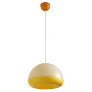 Lekka plastikowa lampa sufitowa w kolorze żółtym, Space Age, Czechosłowacja, lata 70.
