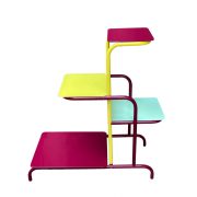 Metalowy i szklany kwietnik/etażerka/stojak, Kovona NP, Czechosłowacja, lata 50.