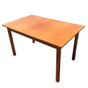 Jadalniany mahoniowy stół rozsuwany z kompletu "Odra" 1300-107-A, Świebodzice, lata 70