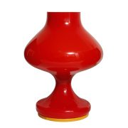 Duża czerwona szklana lampa biurkowa/nocna TYP 337616/11, Karel Volf dla OPP Jihlava, Czechosłowacja, lata 70