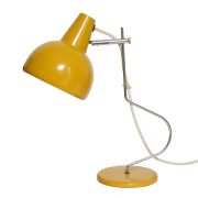 Żółta metalowa lampa biurkowa TYP L 193, Josef Hůrka dla Lidokov, Czechosłowacja, lata 60.