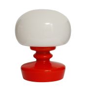 Duża szklana lampa biurkowa/nocna grzybek, Štepán Tabera dla OPP Jihlava, Czechosłowacja, lata 70