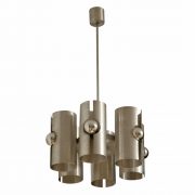 Sześciopunktowa lampa sufitowa UFO, Polam Bielsko-Biała TYP D-156, Polska, lata 70.