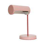 Metalowa lampa biurkowa Onyks III w dwóch odcieniach różu, Polam Suwałki, Polska, lata 90.