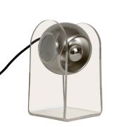 Lampa biurkowa plexiglas i metalowa głowica, Insta Elektro Germany, Space Age, Niemcy, lata 70.