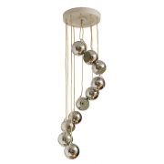 Duża kaskadowa lampa wisząca z epoki kosmicznej, iGuzzini / Meblo, Włochy, lata 70.