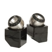 Dwie czarne lampki OSRAM Minispot – 20 W – Model 41601, proj. Dieter Witte, Niemcy, lata 70.