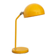 Melonowa duża metalowa lampa biurkowa/gabinetowa, Polam Wilkasy / ZAOS, Polska, wzór z lat 70.