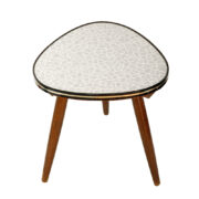 Kwietnik/mały stoliczek/pomocnik z szarym laminowanym trójkątnym blatem, Niemcy, lata 60.