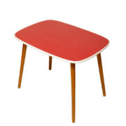Czerwony prostokątny stolik kawowy/pomocnik z laminowanym blatem, Niemcy, lata 60.