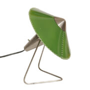 Metalowa lampka biurkowa z plastikowym zielonym kloszem TYP N-30-1, Helena Frantová, Okolo, Czechosłowacja, 1953 rok