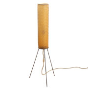 Metalowa lampa podłogowa tripod, TYP 1706, projekt Josef Hůrka dla Napako, Czechosłowacja, lata 50.