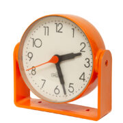 Plastikowy pomarańczowy zegar kominkowy/ścienny, Die Hausuhr, Niemcy, lata 70.