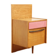 Szafka nocna z szufladą, Mojmír Požár dla UP Závody Bučovice, Czechosłowacja, lata 60.