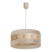 Jednopunktowa akrylowa lampa sufitowa z motywem roślinnym, Niemcy, lata 70-80.