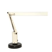 Biała duża lampa biurkowa z tworzywa sztucznego "Lucifer", Tom Ahlström i Hans Ehrich dla Fagerhults, Szwecja, lata 70.