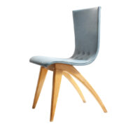 Krzesło"Swing" tapicerowane tłoczoną ekoskórą, G.J. van Os dla Van Os Culemborg, Holandia, wzór z 1951 roku.