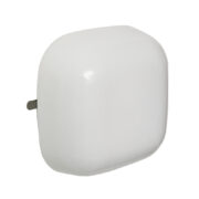 Kwadratowy mleczno-biały szklany kinkiet, Polam Piła, Polska, lata 90.