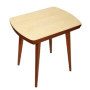 Stolik pomocnik z ruchomym blatem w żółtym laminacie, Czechosłowacja, lata 60.