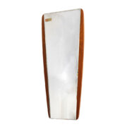 Kryształowe szlifowane lustro na ścianę z ładną okleiną fornirową po bokach, Niemcy, lata 60.