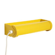 Metalowy żółty kinkiet z poziomą i pionową orientacją firmy G&G, Holandia, lata 80.