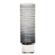 Skandynawski szklany wazon z "lodowym" oplotem, proj. Rune Strand dla Sea Glasbruk, Szwecja, lata 70.