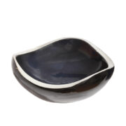 Czarno-szara porcelanowa popielniczka, proj. Zofia Przybyszewska, Zakłady Porcelany Stołowej Ćmielów, Polska, lata 60.