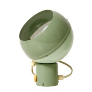 W dwóch odcieniach zieleni metalowa lampka nocna/kinkiet  z magnetyczną głowicą, Drukov Brno, Typ T 203/1, Czechosłowacja, lata 70.