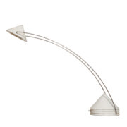 Biała duża plastikowa lampa biurkowa w stylu Memphis firmy Brilliant Leuchten, Niemcy, lata 80.