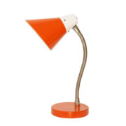 Pomarańczowa metalowa lampa biurkowa Typ 1147, Stołeczne Zakłady Metalowe Nr 2 Przemysłu Terenowego w Warszawie, lata 60.