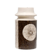 Kremowo brązowy ceramiczny wazon, projekt Mari Simmulson dla Upsala Ekeby Sweden, model numer 1103, Szwecja, lata 60.