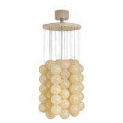 Sufitowa lampa złożona z 66 akrylowych kulek, Napako TYP 8 1176, proj. Josef Hurka, Czechosłowacja, lata 70.