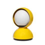 Nieduża żółta lampka nocna/biurkowa/stołowa/kinkiet Eclisse (Zaćmienie), Vico Magistretti dla Artemide, Włochy, wzór z 1967 roku