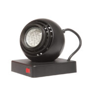 Czarna metalowa lampa biurkowa Typ 42 801, proj. Schlagheck Schultes Design dla Osram, Niemcy, lata 70.