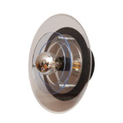 Okrągły kilkuwarstwowy kinkiet/plafon z pleksi, Design Light A/S, Model "Space" typ 43.006, Space Age, Dania, lata 70.