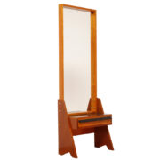 Nieduża wąska toaletka z jedną szufladą i czarnym blatem, Czechosłowacja, 24 IX 1966