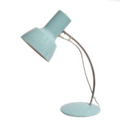 Niebieska metalowa duża lampa biurkowa, projekt Josef Hůrka dla Napako, Czechosłowacja, lata 70.