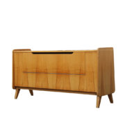 Bieliźniarka w jasnym orzechowym fornirze w połysku, František Jirák dla Tatra Nabytok, Czechosłowacja, lata 60.