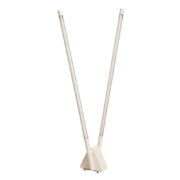 Postmodernistyczna dwupunktowa biała lampa podłogowa z tworzywa sztucznego "Sistema Flu", proj. Rodolfo Bonetto dla Luci Italia, Włochy wzór z 1981 roku