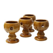 Cztery nieduże porcelitowe ażurowe świeczniki, Mirostowickie Zakłady Ceramiczne w Mirostowicach Dolnych, Polska, lata 60/70.