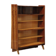 Biblioteczka/witryna w orzechowym fornirze, František Jirák dla Tatra Nabytok, Czechosłowacja, lata 60.