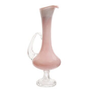 Różowy duży szklany dzban, Huta Szkła Gospodarczego "Tarnowiec", proj. Jerzy Słuczan Orkusz, Polska, lata 80.