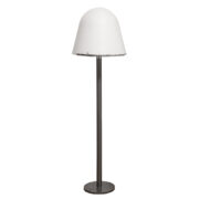 Jednopunktowa metalowa lampa podłogowa Space Age "Kuala" z mleczno białym kloszem z tworzywa sztucznego, projekt Franco Bresciani dla iGuzzini, Włochy, lata 70.