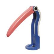 Plastikowa niebiesko-różowo-biała jednopunktowa lampa biurkowa/nocna Tukan (Toucan), projekt H.T. Huang, Taiwan, lata 80.
