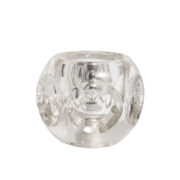 Nieduża ciężka szklana lampa nocna/biurkowa Model 8052 "Lichtkugel", czyli "Kula światła", Peill & Putzler, Niemcy, lata 70