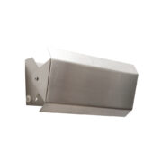 Jednopunktowy srebrny metalowy kinkiet z ruchomą głowicą z poziomą i pionową orientacją, firma Massive, Belgia, lata 90.