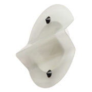 Duża jednopunktowa lampa ścienna/kinkiet w stylu Memphis ze szklanym okrągłym matowym kloszem, Egoluce, Włochy, lata 80.